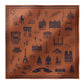 Foulard Ex-libris Paris x aLORS - An Exceptional Collaboration (Ivory x Bordeaux) 90x90cm Scarf