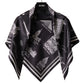 Foulard Ex-libris Paris x aLORS  - une collaboration d'exception  (Bleu marine foncé × Ivoire) 90x90cm