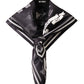 Foulard Ex-libris Paris x aLORS  - une collaboration d'exception  (Bleu marine foncé × Ivoire) 90x90cm