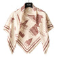 Foulard Ex-libris Paris x aLORS - An Exceptional Collaboration (Ivory x Bordeaux) 90x90cm Scarf