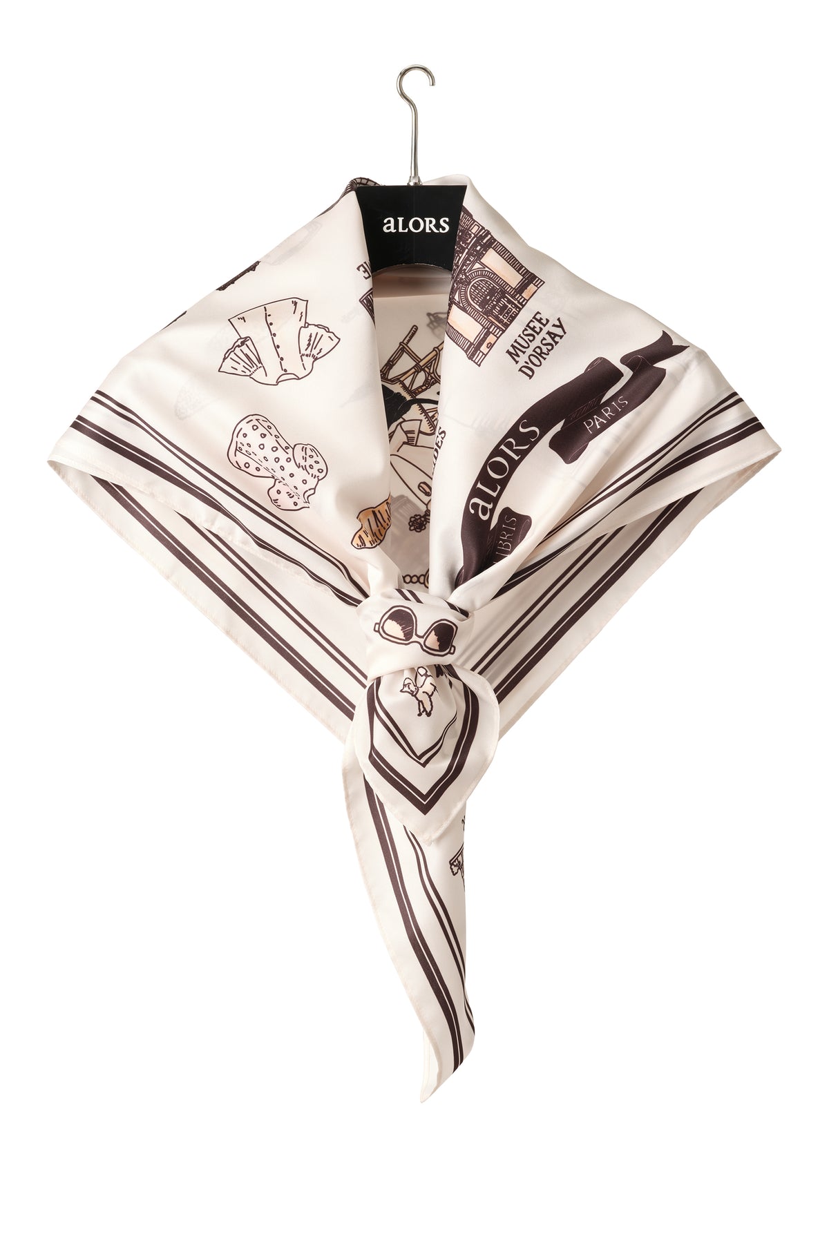 Foulard Ex-libris Paris x aLORS  - une collaboration d'exception  (Multicolore) 90x90cm