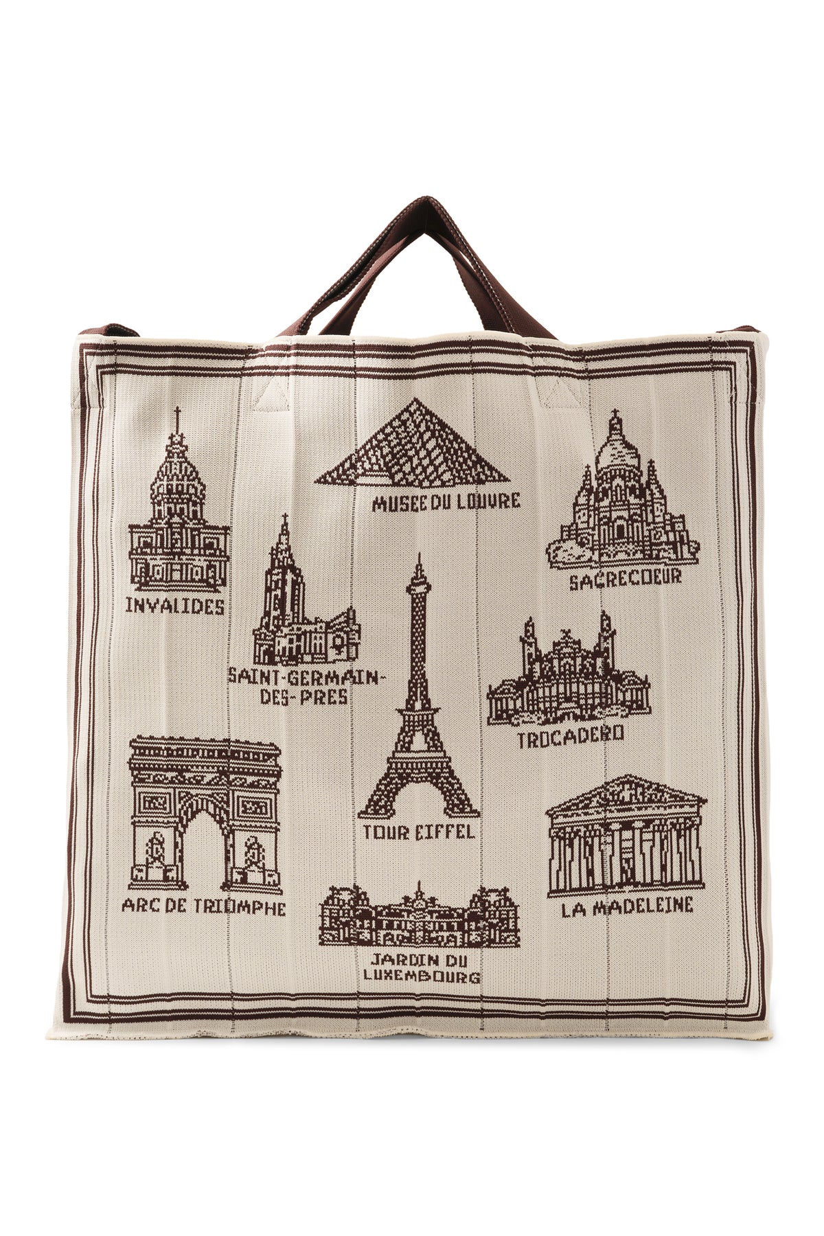 Sac en maille Ex-libris Paris x aLORS  - une collaboration d'exception (Brun foncé)