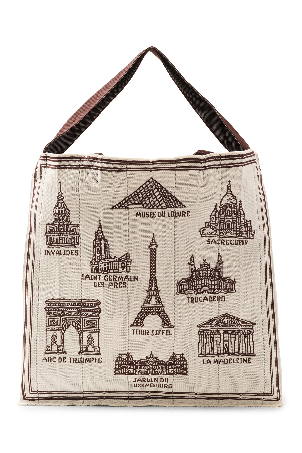 Sac en maille Ex-libris Paris x aLORS  - une collaboration d'exception (Brun foncé)