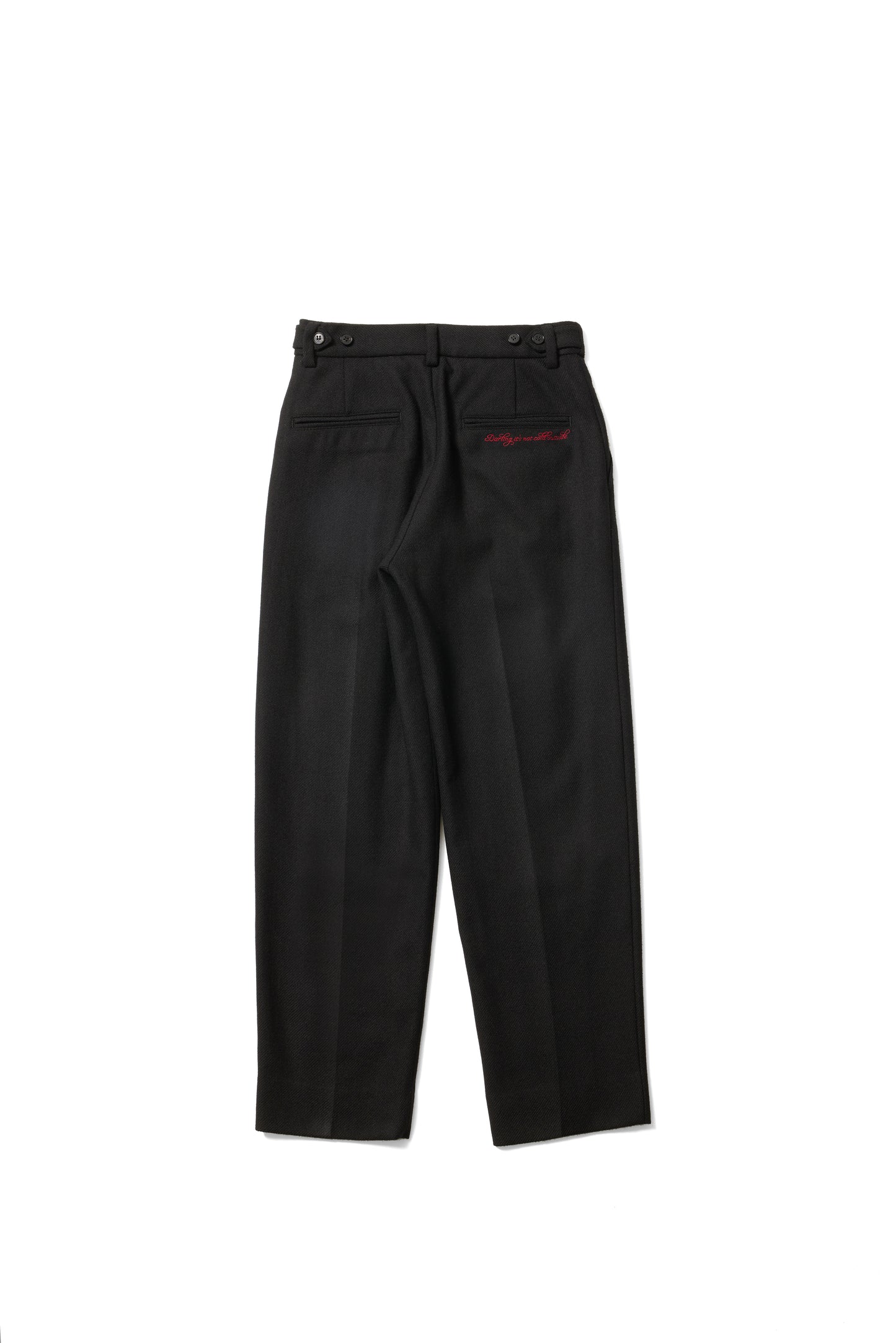 Pantalon fuselé en tweed MOON "Bonnie"  ブラック