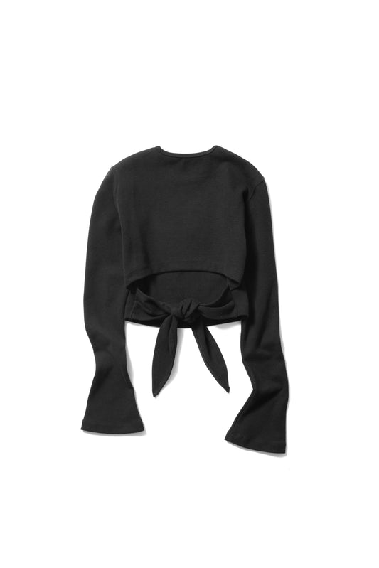 Haut court ouvert au dos Ondine ブラック  - aLORS online store