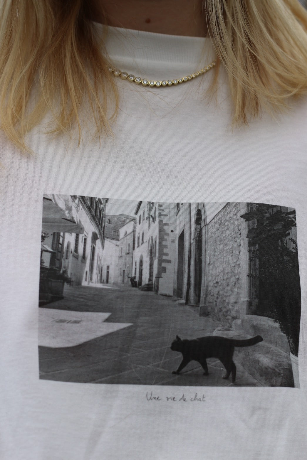 T-shirt à manches courtes【Une vie de chat】