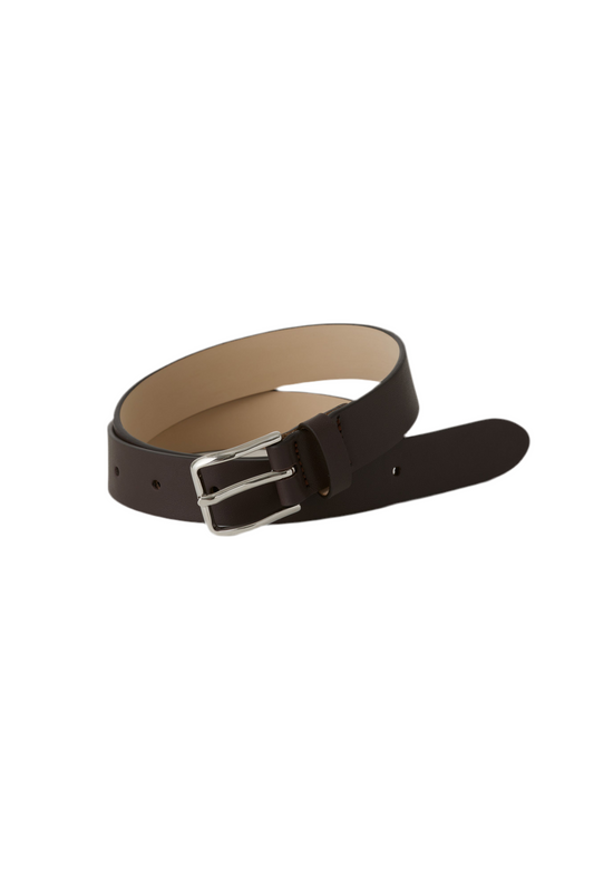 ALORS CINTURA (Belt) Marrone Scuro (Dark Tea) X Argento (Silver)