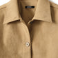 Veste courte en Alcantara Camel Caramel