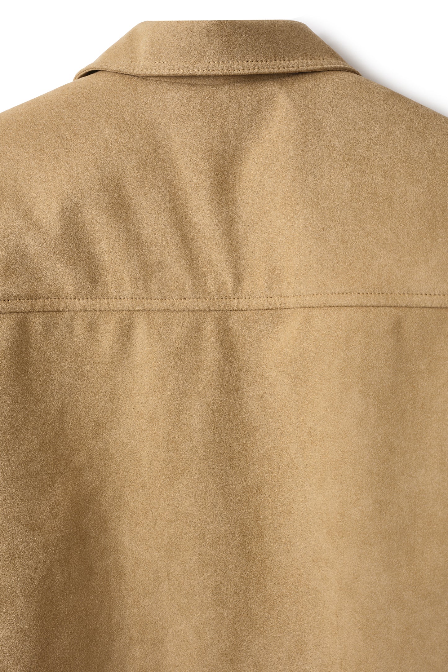 Veste courte en Alcantara Camel Caramel