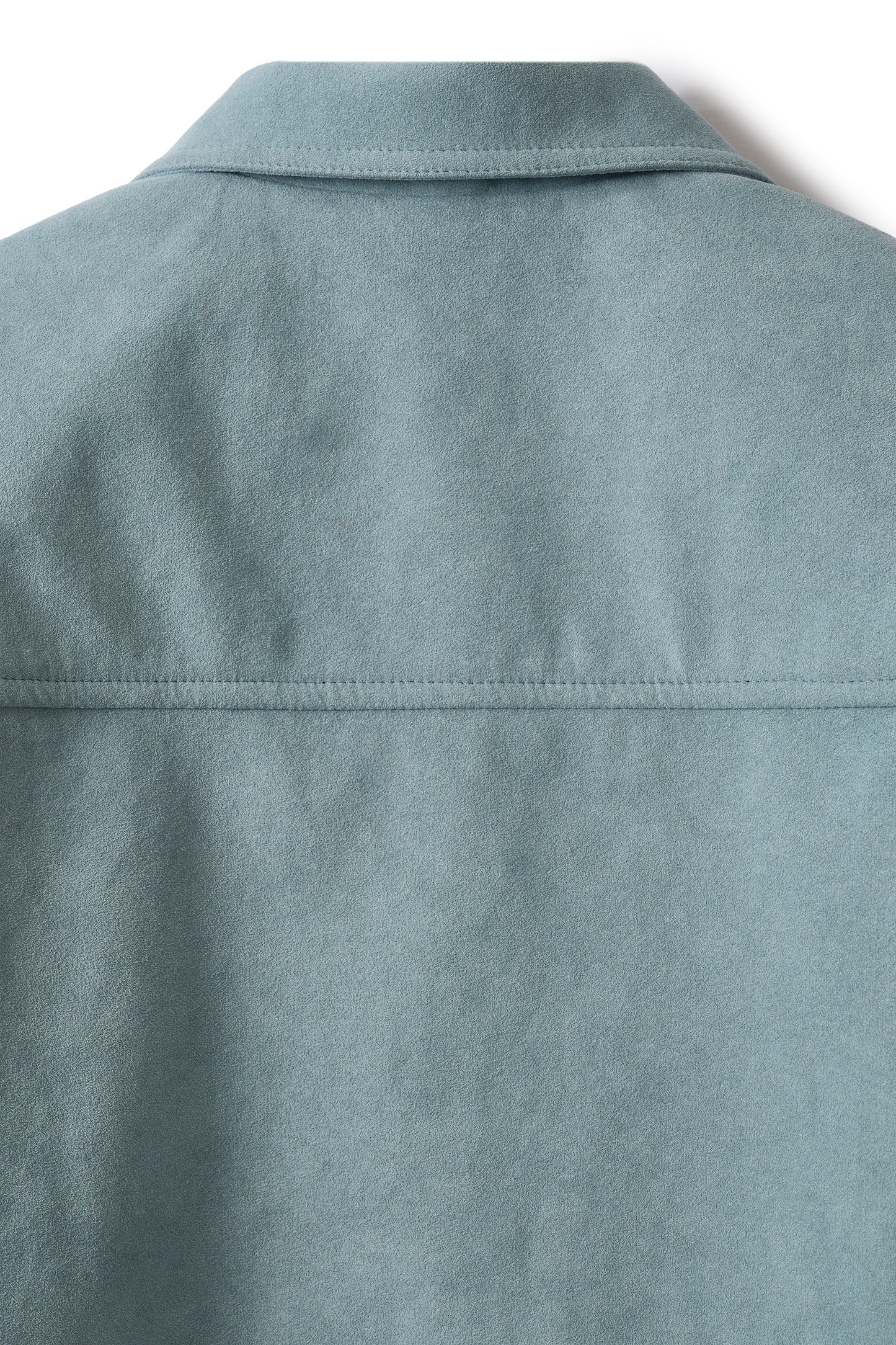 Veste courte en Alcantara Bleu Bulle de Savon