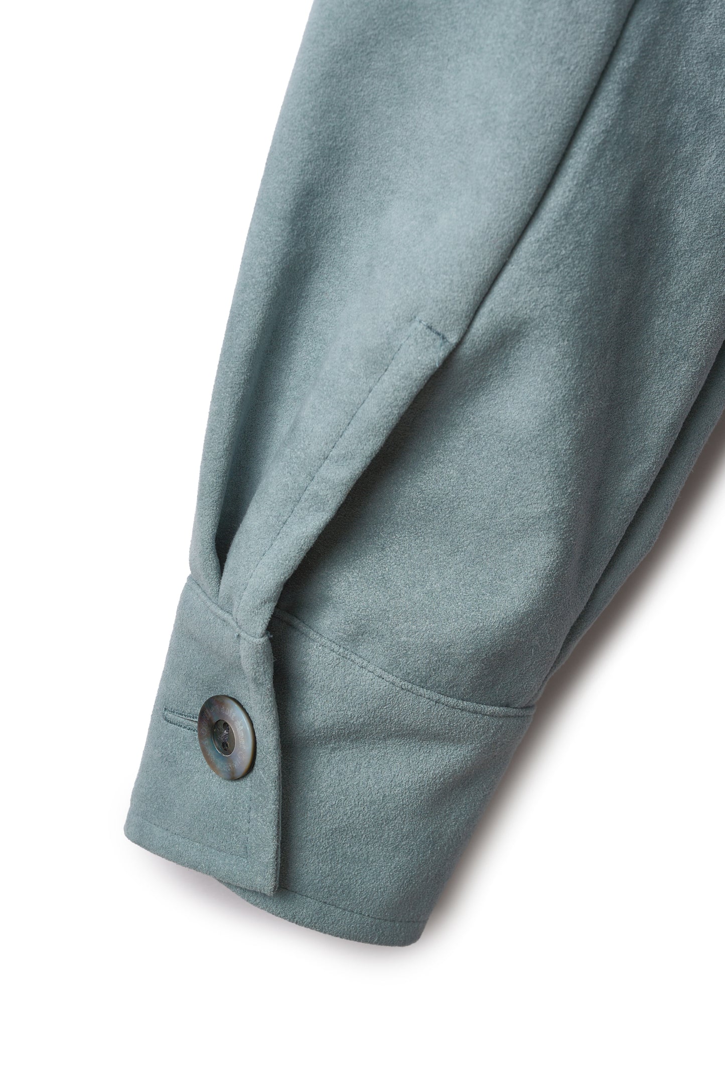 Veste courte en Alcantara Bleu Bulle de Savon