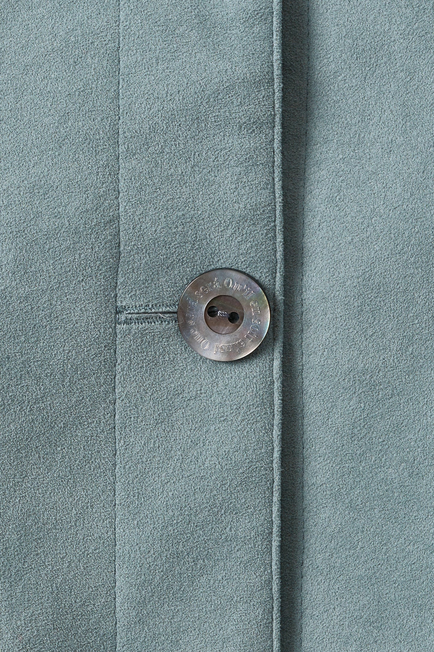 Veste courte en Alcantara Bleu Bulle de Savon