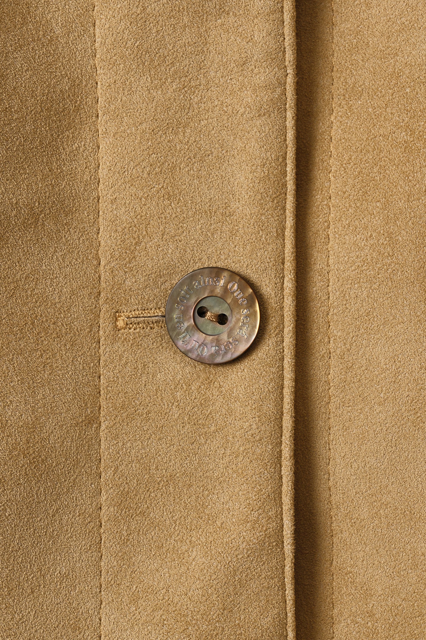 Veste courte en Alcantara Camel Caramel