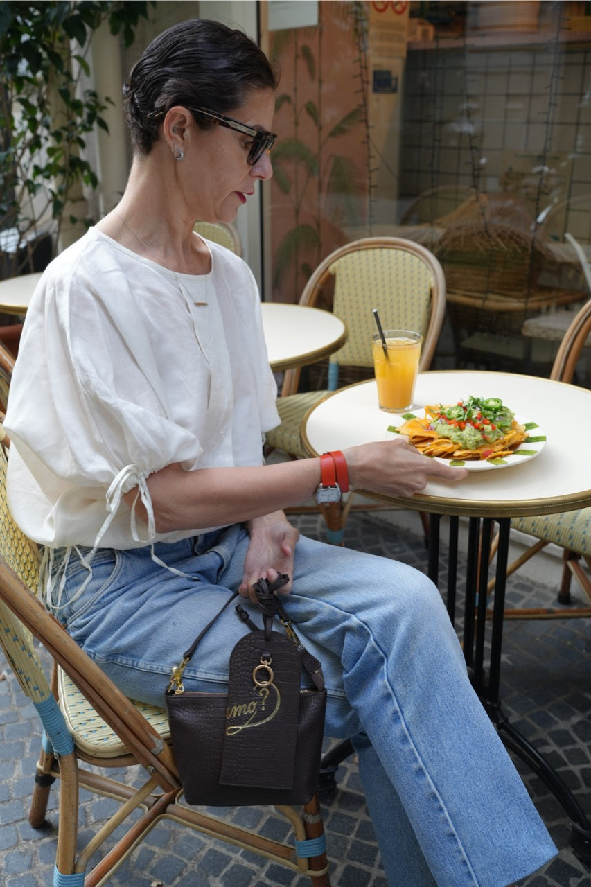Aperitivo Linen Balloon Blouse White ブラウス