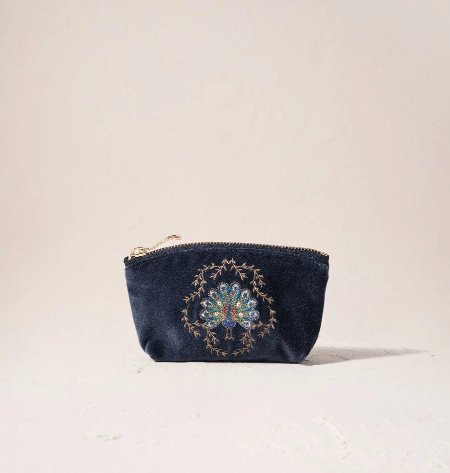 aLORS Select [Elizabeth Scarlett] Honey Bee Charcoal Velvet Open Flat Makeup Bag