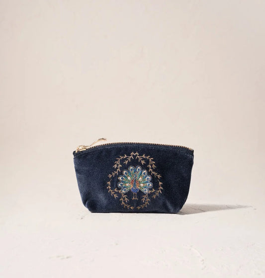 aLORS Select [Elizabeth Scarlett] Honey Bee Charcoal Velvet Open Flat Makeup Bag
