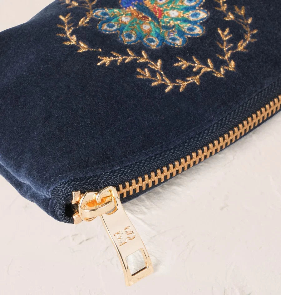 aLORS Select [Elizabeth Scarlett] Honey Bee Charcoal Velvet Open Flat Makeup Bag