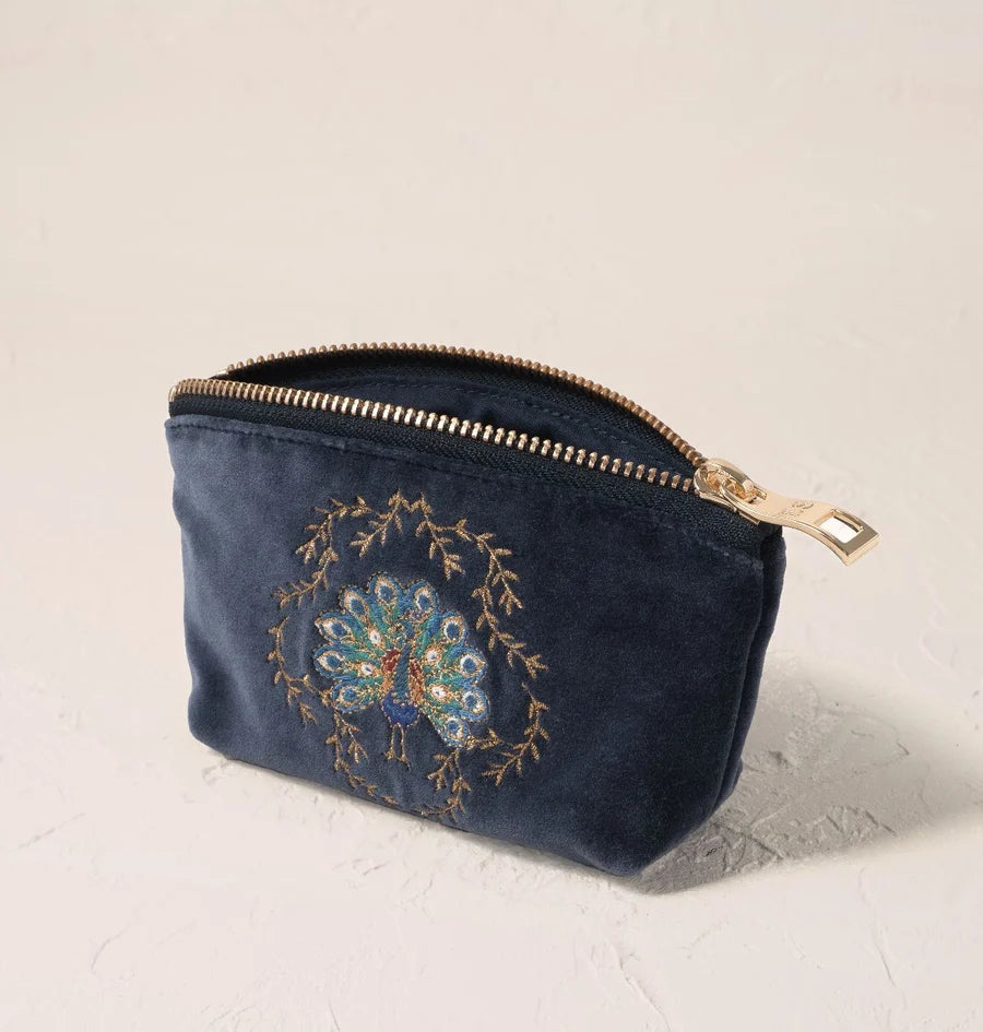 aLORS Select [Elizabeth Scarlett] Honey Bee Charcoal Velvet Open Flat Makeup Bag
