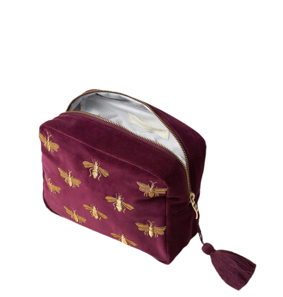 aLORS セレクト【Elizabeth Scarlett】Honey Bee Plum Velet Wash Bag