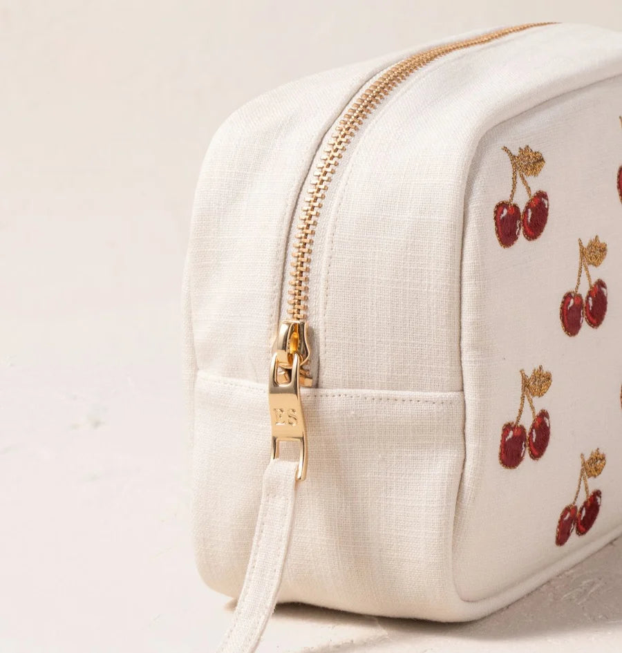 aLORS Select [Elizabeth Scarlett] Honey Bee Charcoal Velvet Open Flat Makeup Bag