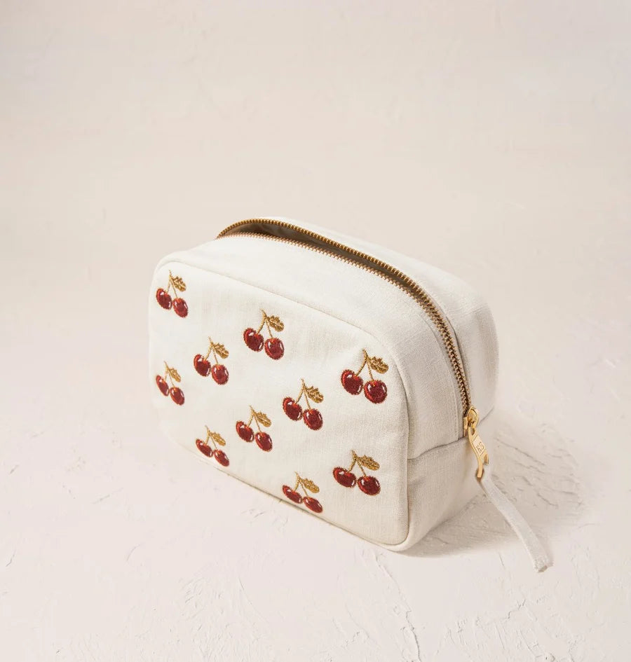 aLORS Select [Elizabeth Scarlett] Honey Bee Charcoal Velvet Open Flat Makeup Bag