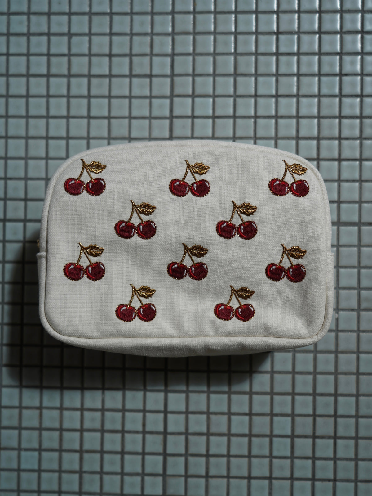 aLORS Select [Elizabeth Scarlett] Honey Bee Charcoal Velvet Open Flat Makeup Bag
