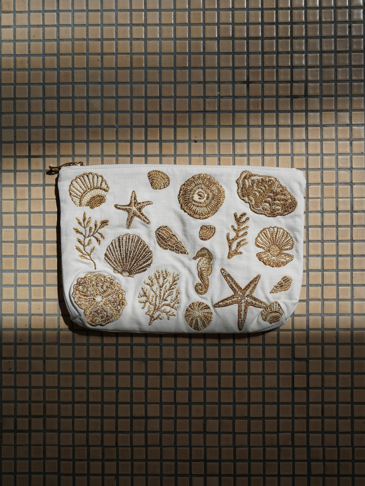 aLORS Select [Elizabeth Scarlett] Honey Bee Charcoal Velvet Open Flat Makeup Bag
