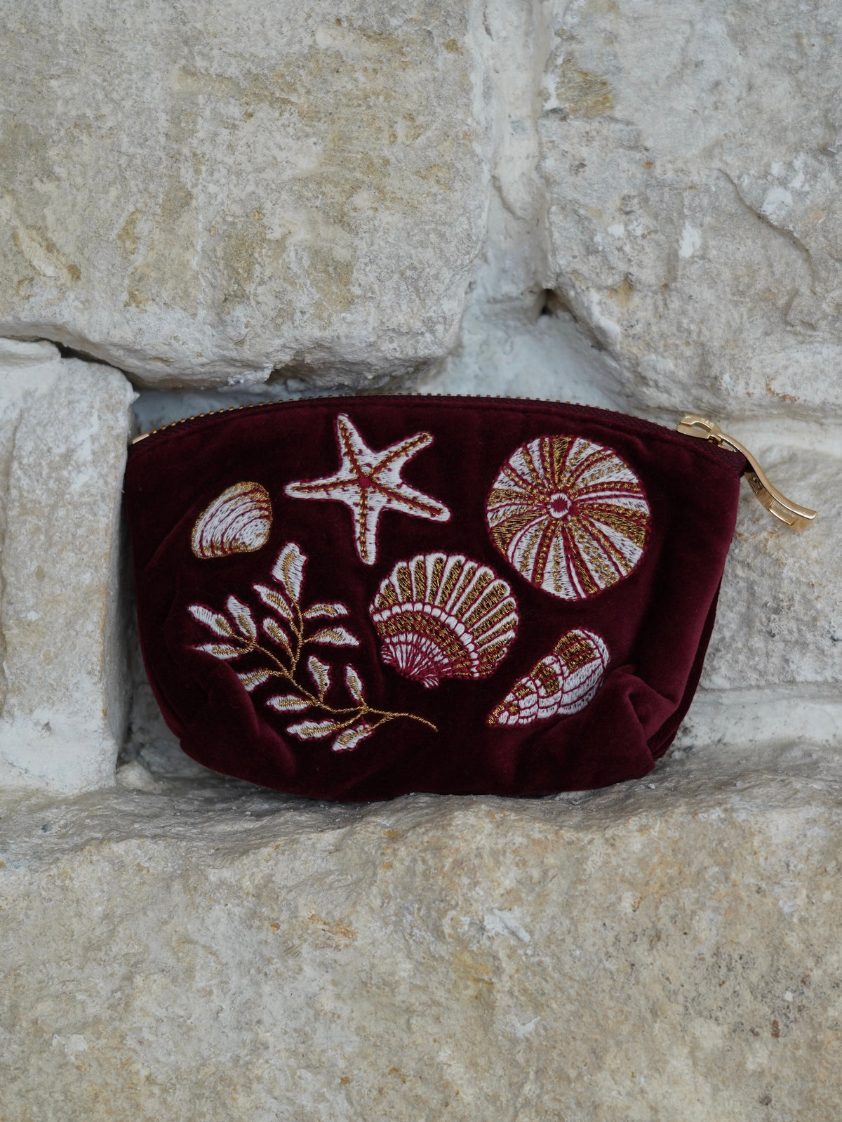 aLORS Select [Elizabeth Scarlett] Honey Bee Charcoal Velvet Open Flat Makeup Bag
