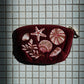 aLORS Select [Elizabeth Scarlett] Honey Bee Charcoal Velvet Open Flat Makeup Bag