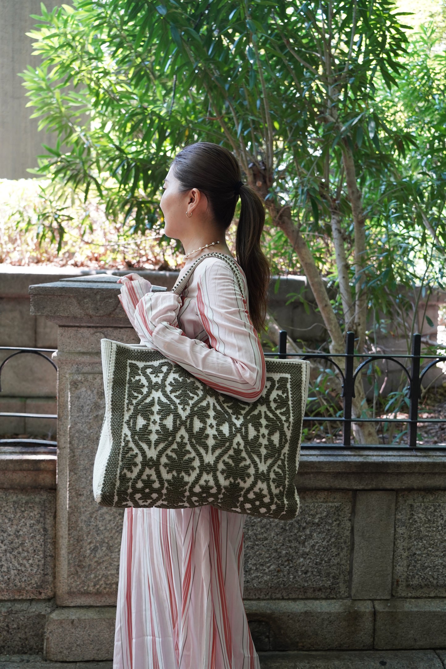 Tote Fiocco Leccese トートフィオッコレッチェーゼ　オリーブ（セージカーキ）