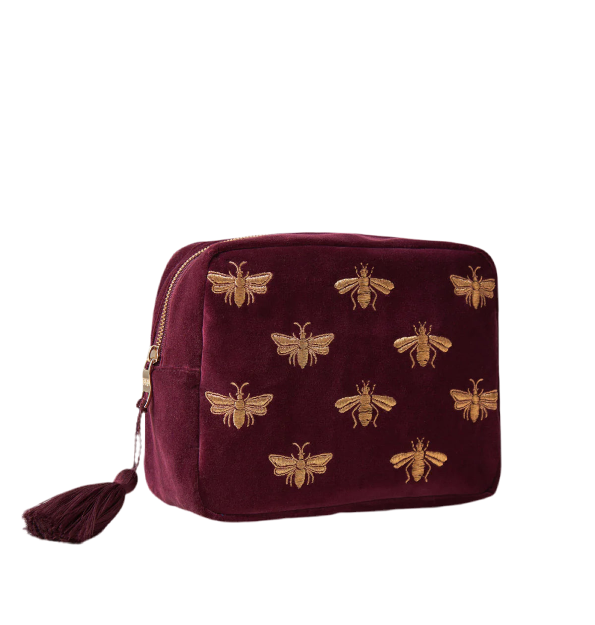 aLORS セレクト【Elizabeth Scarlett】Honey Bee Plum Velet Wash Bag