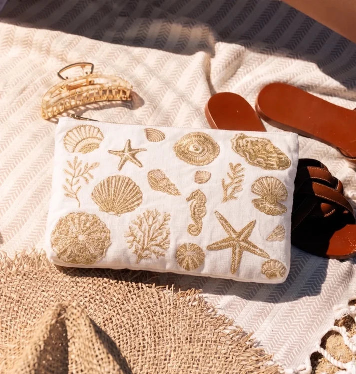 aLORS Select [Elizabeth Scarlett] Honey Bee Charcoal Velvet Open Flat Makeup Bag
