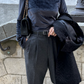 Haut court ouvert au dos Gris Anthracite チャコールグレー