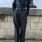 Haut court ouvert au dos Gris Anthracite チャコールグレー