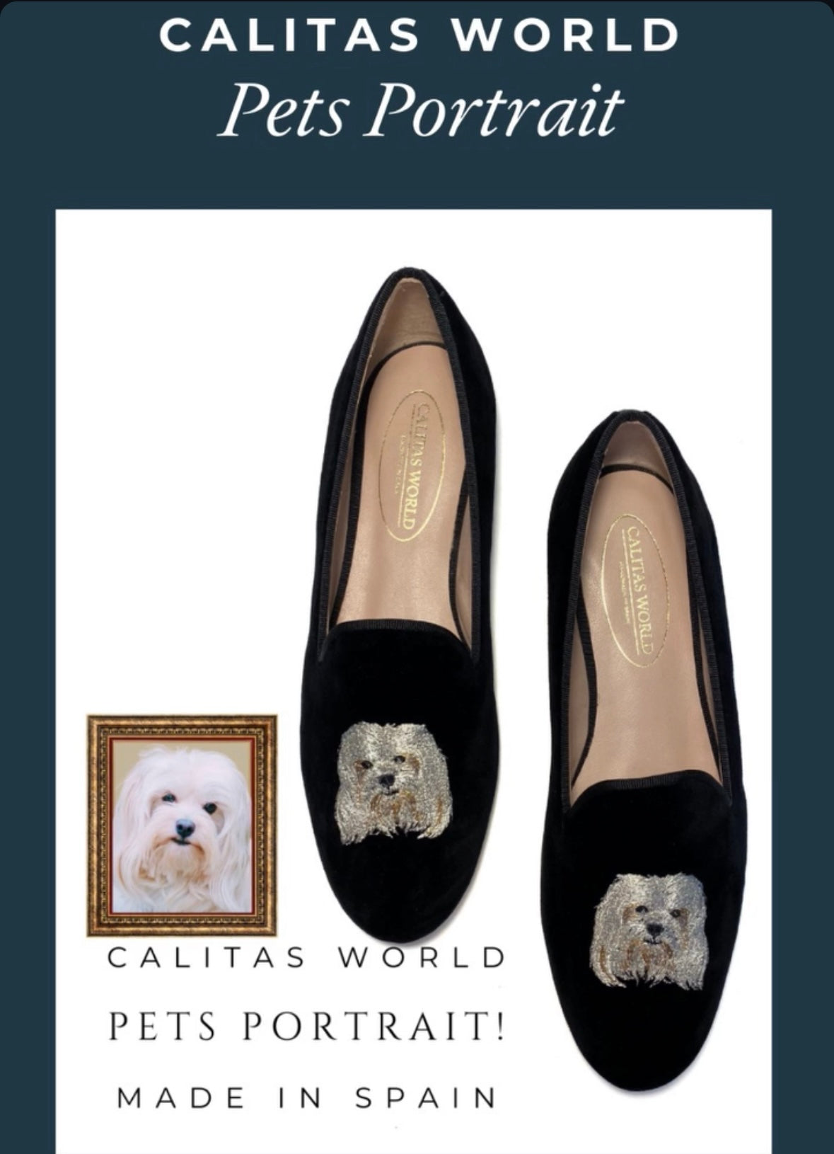 Calitas world shoes 愛犬愛猫　刺繍 パーソナライズ 受注販売