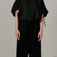Aperitivo Linen Balloon Blouse Black ブラウス