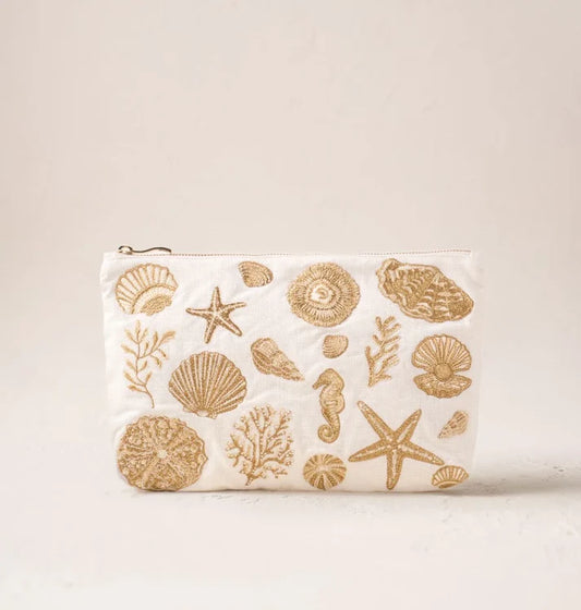 aLORS Select [Elizabeth Scarlett] Honey Bee Charcoal Velvet Open Flat Makeup Bag