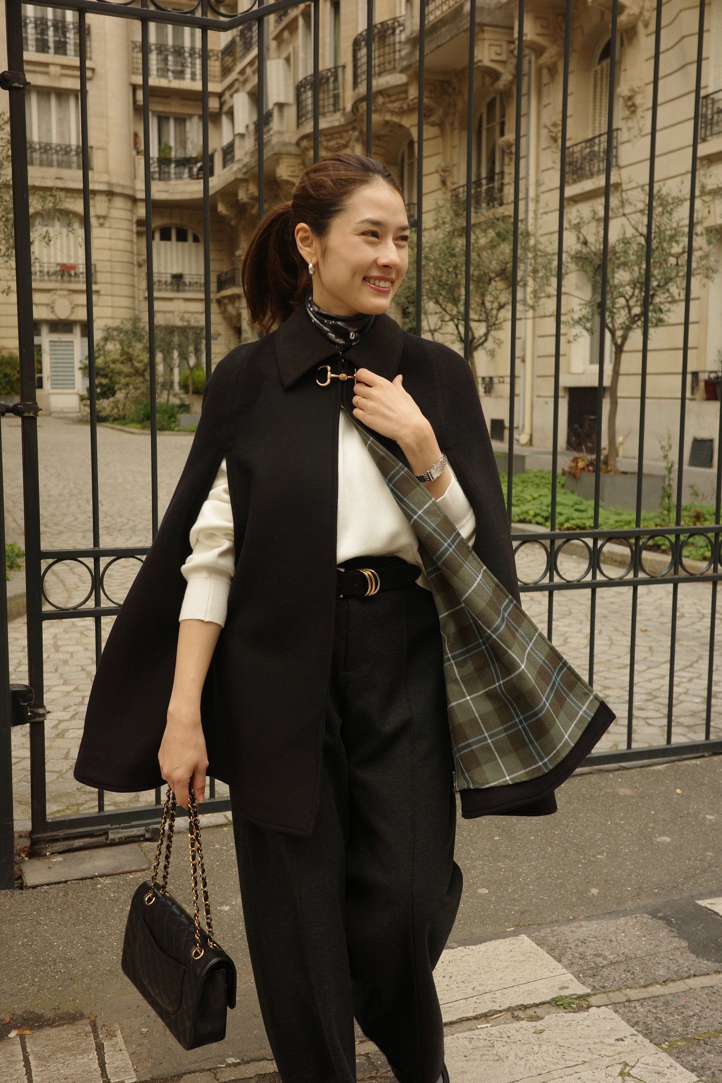 Cape à mors Calliope  Noir ブラック x チェック