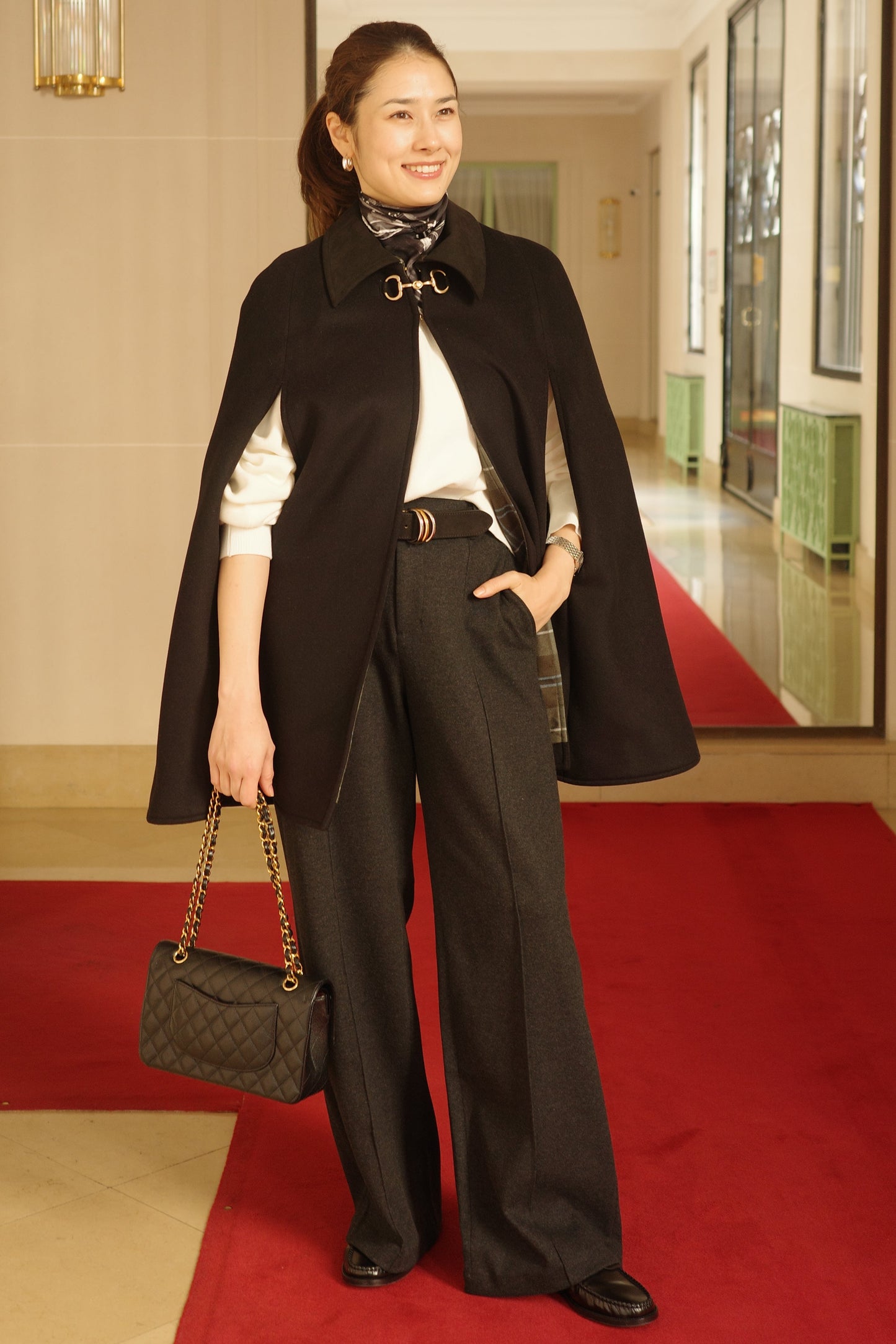 Cintura "Anello di enigma" Alcantara notte（ブラック）