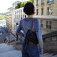 Haut court ouvert au dos Bleu Grisブルーグレー