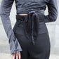 Haut court ouvert au dos Gris Anthracite チャコールグレー