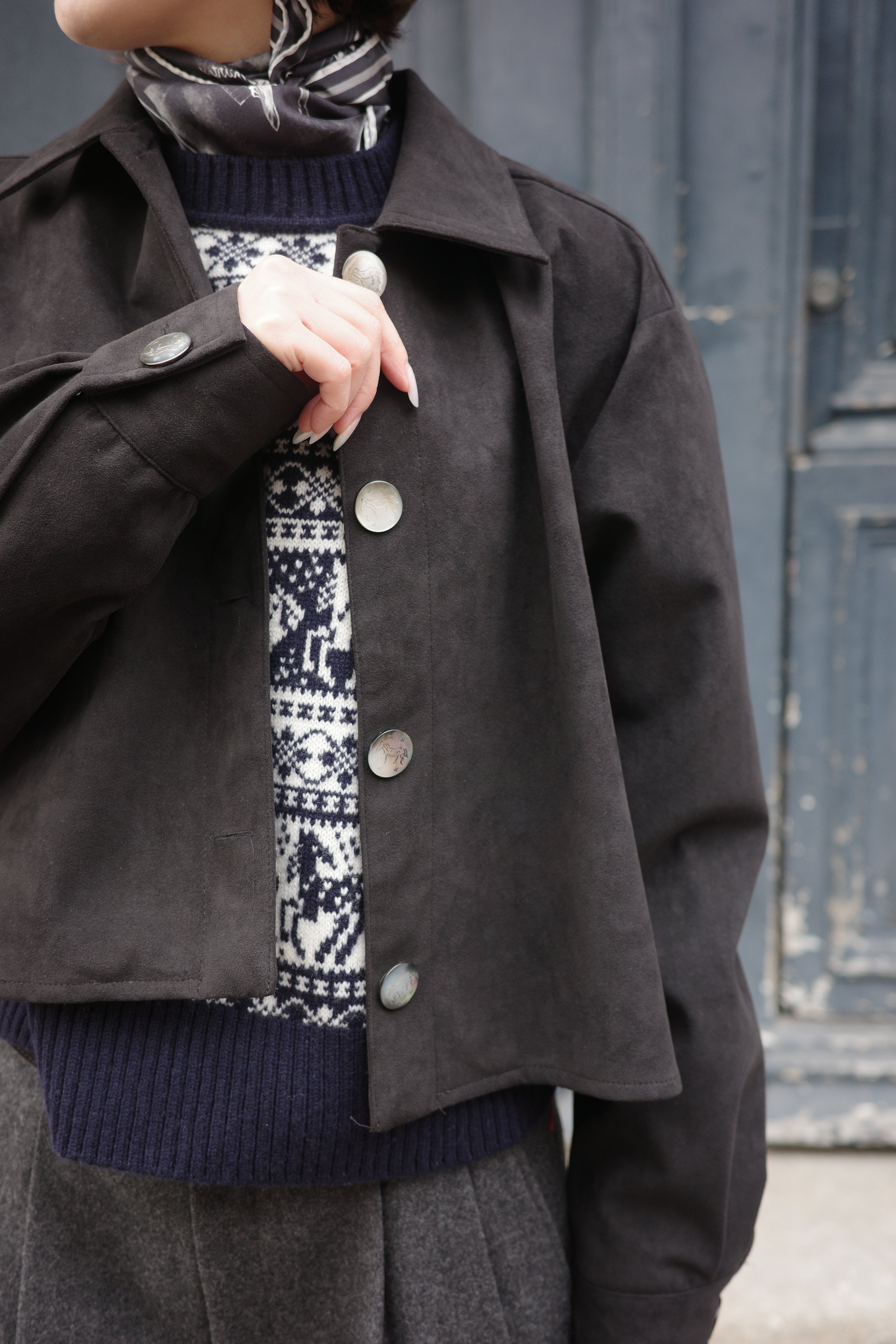 Blouson [GABI-Gabi-] Dark Charcoal Gray – aLORS online store