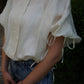 Aperitivo Linen Balloon Blouse White ブラウス