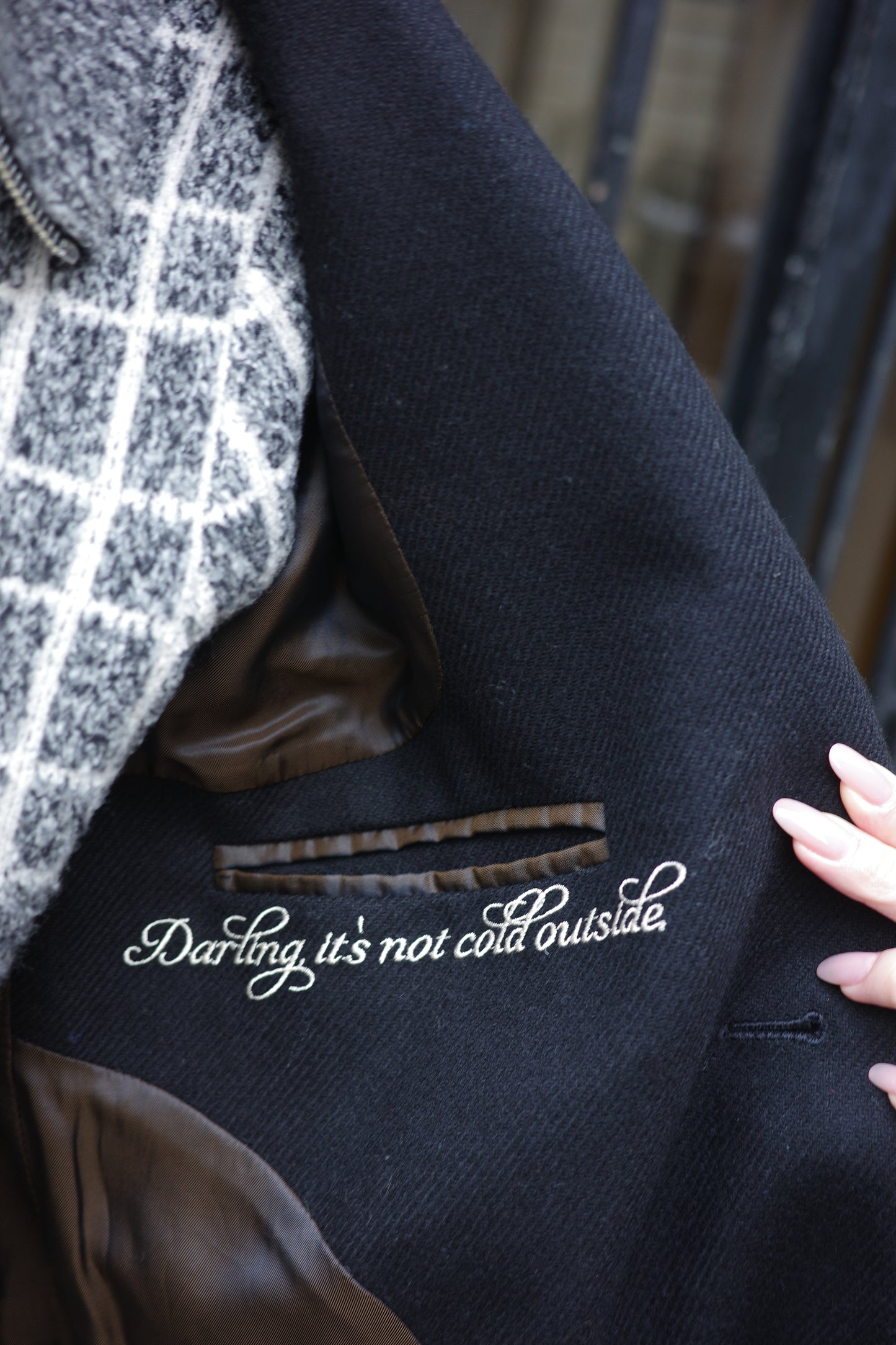 Veste en tweed MOON "Bonnie a" ブラック