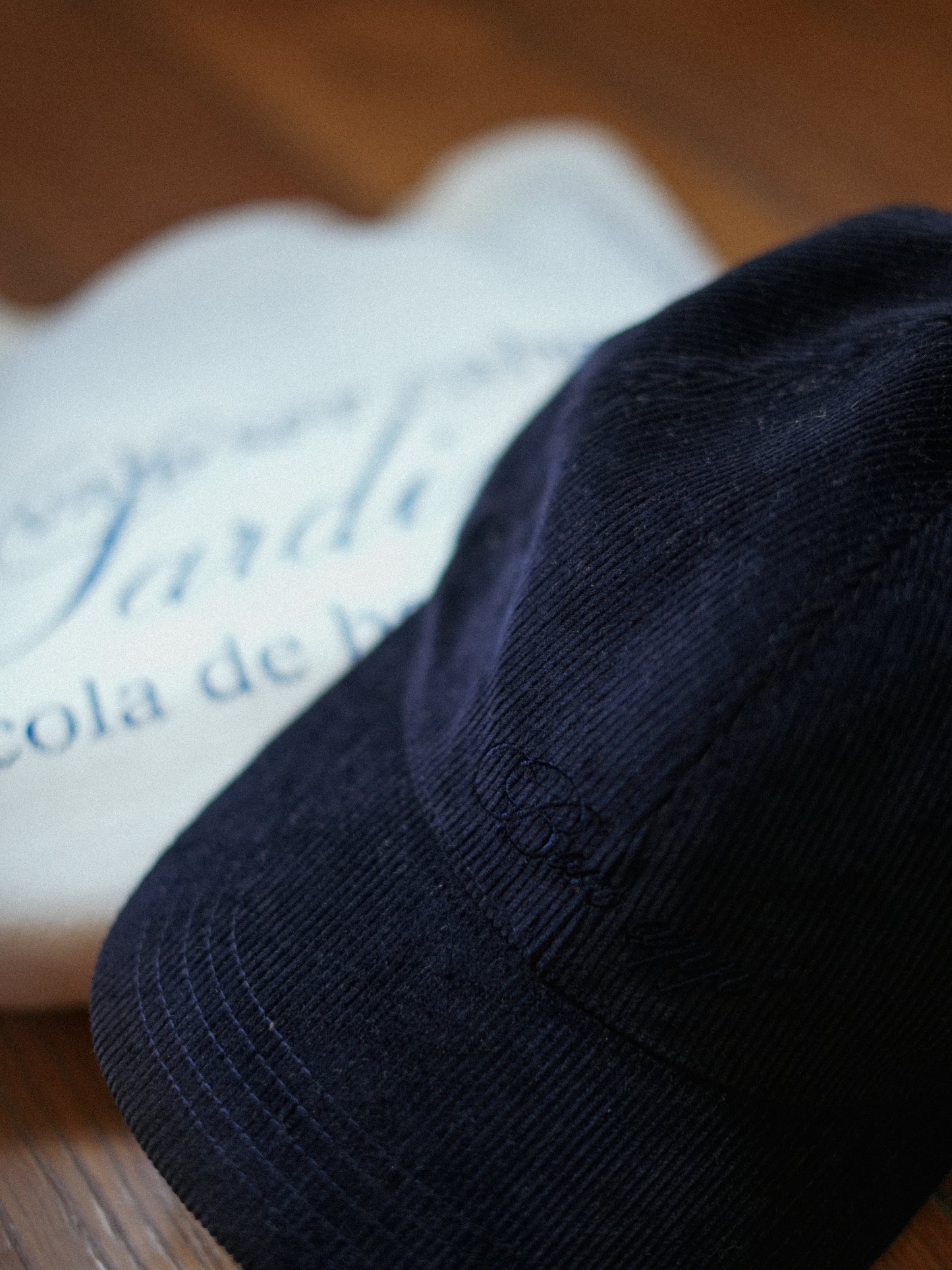 CASQUETTE EN VELOURS Côtelé Bon App 'Dark Navy