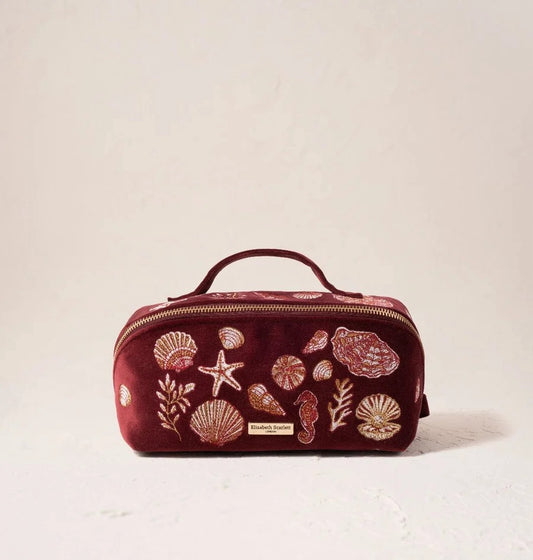 aLORS Select [Elizabeth Scarlett] Honey Bee Charcoal Velvet Open Flat Makeup Bag