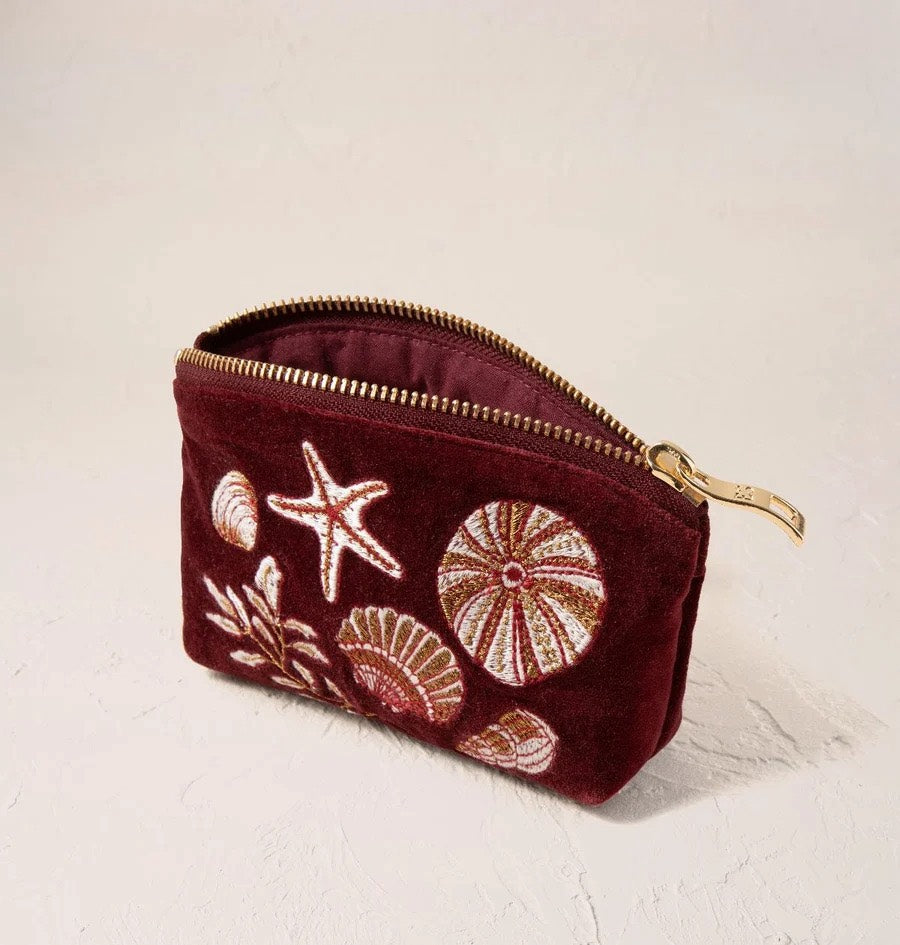 aLORS Select [Elizabeth Scarlett] Honey Bee Charcoal Velvet Open Flat Makeup Bag