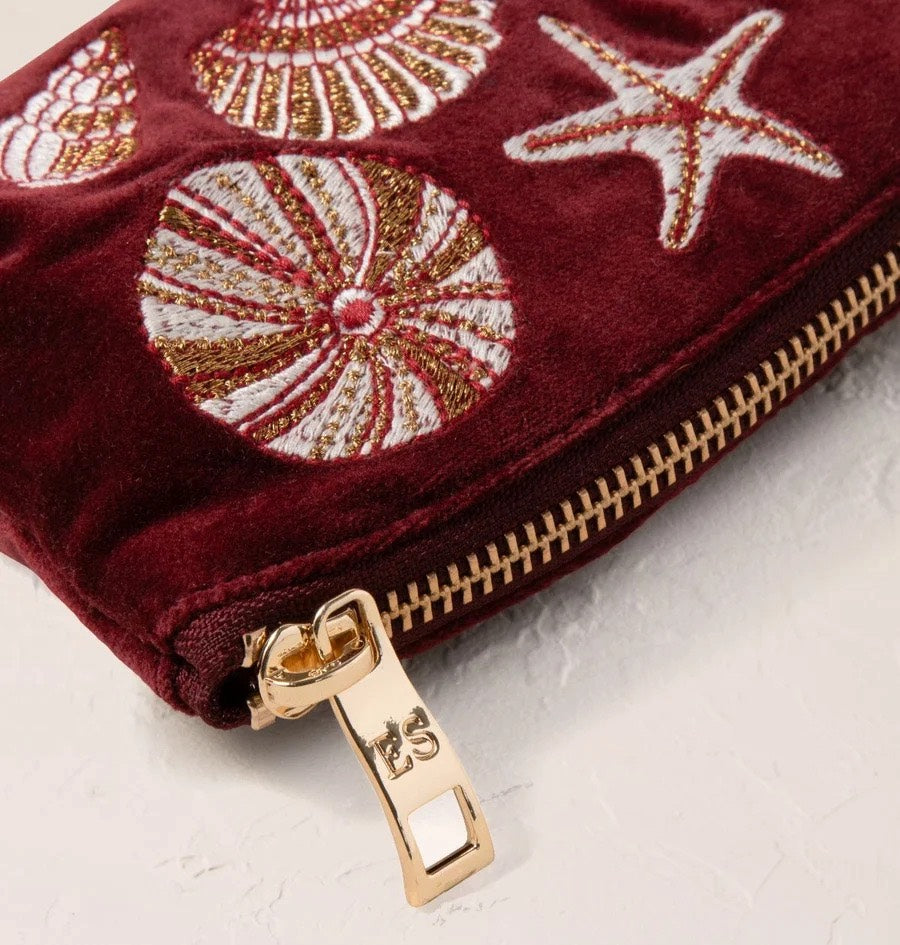aLORS Select [Elizabeth Scarlett] Honey Bee Charcoal Velvet Open Flat Makeup Bag