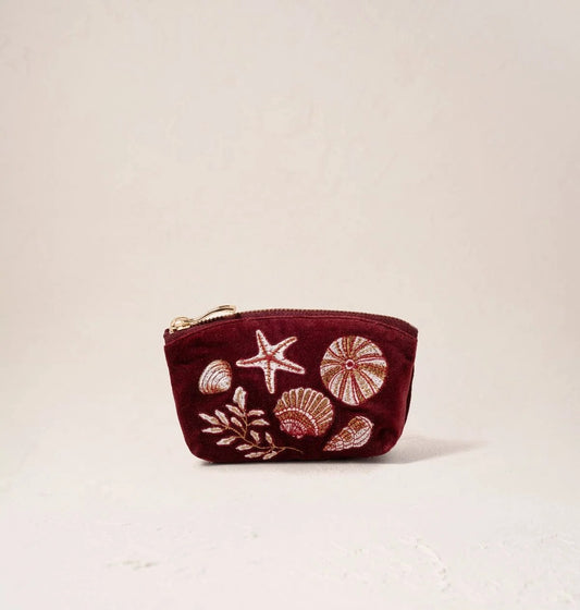 aLORS Select [Elizabeth Scarlett] Honey Bee Charcoal Velvet Open Flat Makeup Bag