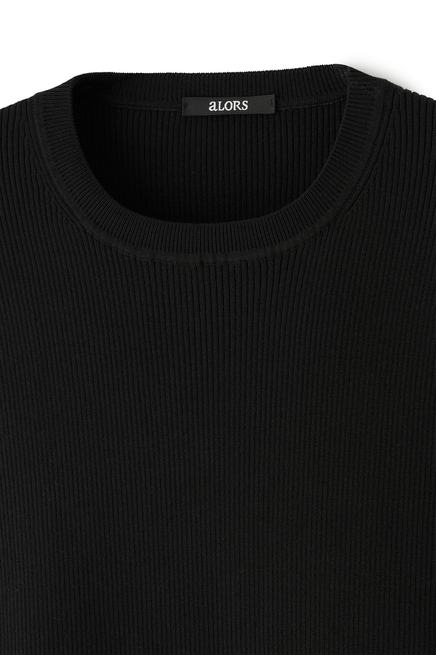 Pull en dentelle torsadée équestre Cadence Noir velouté  ブラック